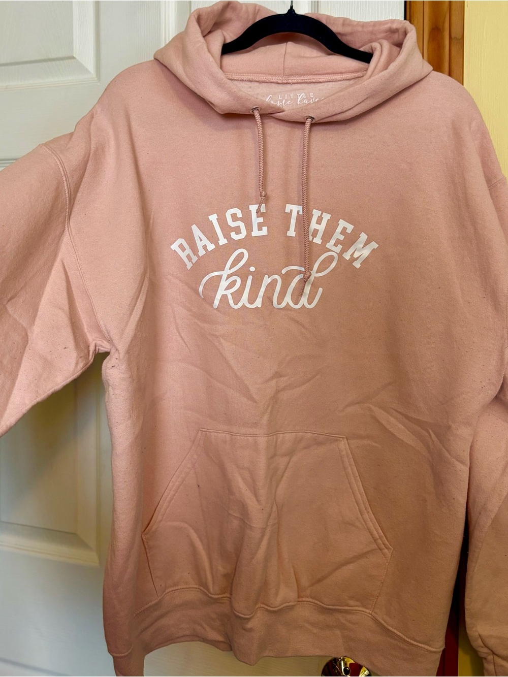 Raise Them Kind Pink Pullover Hoodie